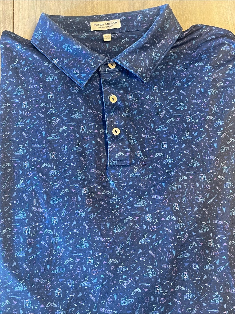 XXL Peter Millar Summer Comfort Golf Polo – “Back to the Future” Theme- Edgewood